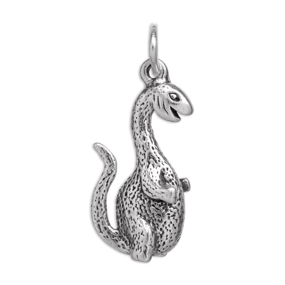 Sterling Silver Happy Dinosaur Charm