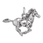 Sterling Silver 3D Galloping Horse Charm