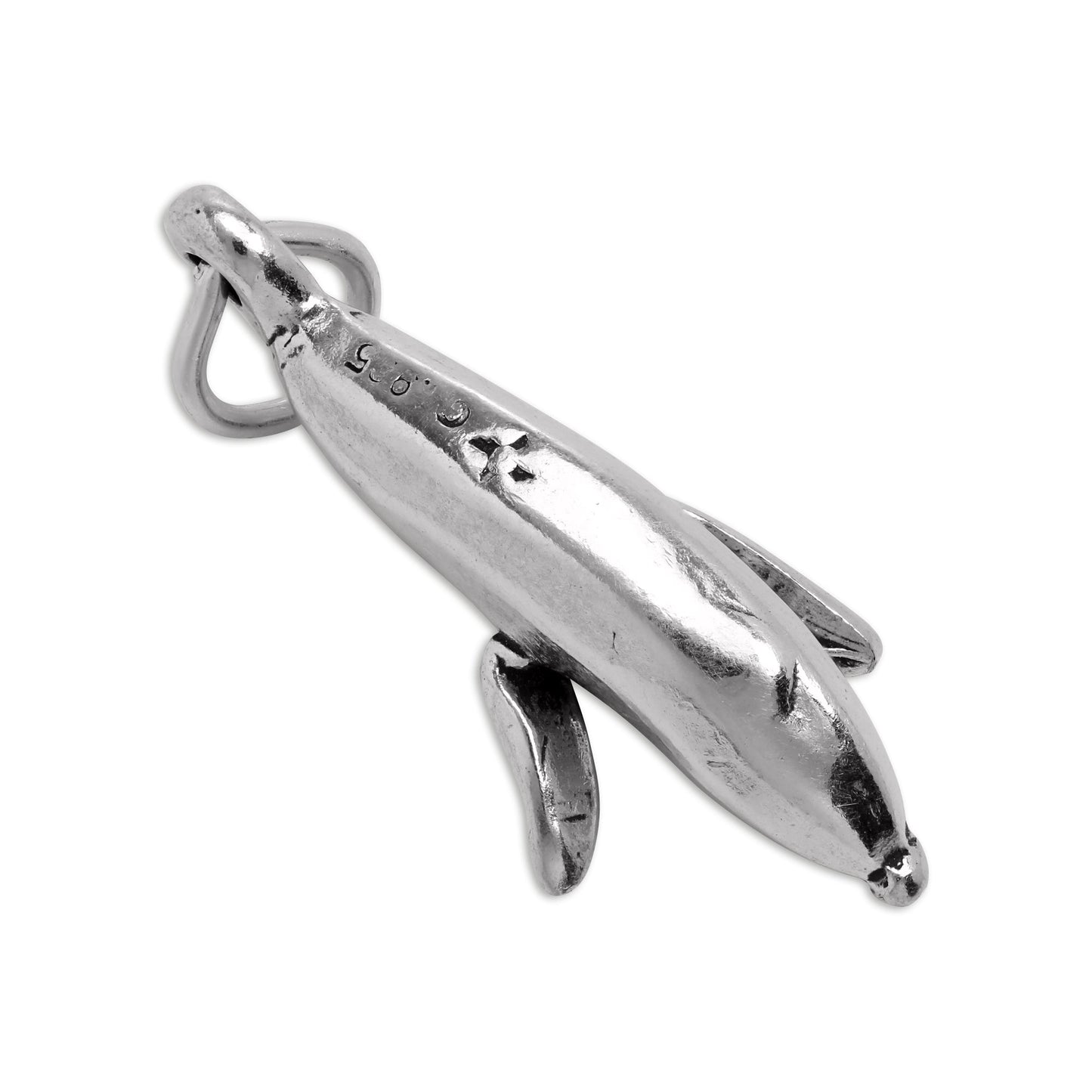 Sterling Silver Peeled Banana Charm