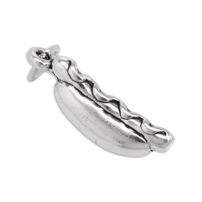 Sterling Silver 3D Hot Dog Charm