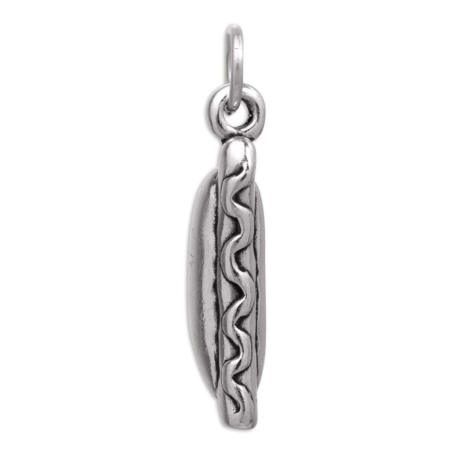 Sterling Silver 3D Hot Dog Charm