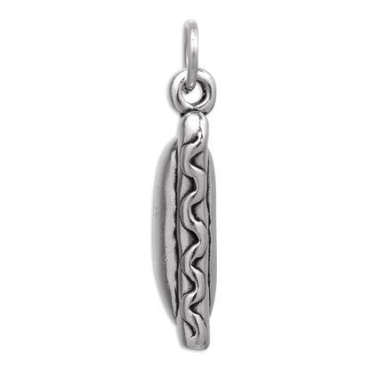 Sterling Silver 3D Hot Dog Charm