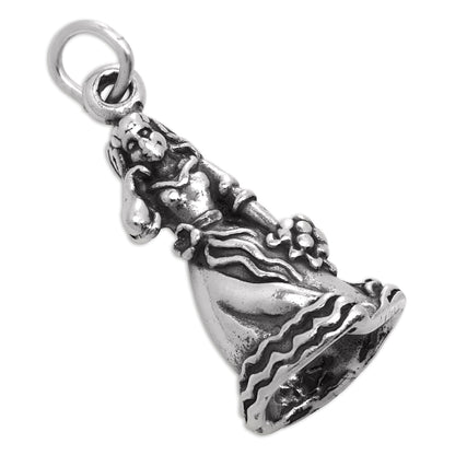Sterling Silver 3D Bridesmaid Charm