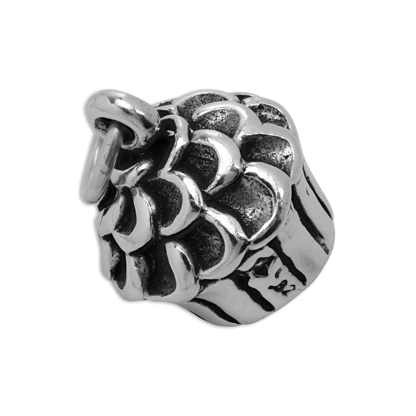 Sterling Silver 3D Hollow Cupcake Charm
