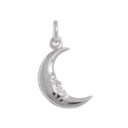 Sterling Silver Crescent Moon with Face Charm