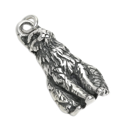 Sterling Silver Sitting Cat Charm