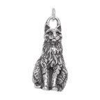 Sterling Silver Sitting Cat Charm