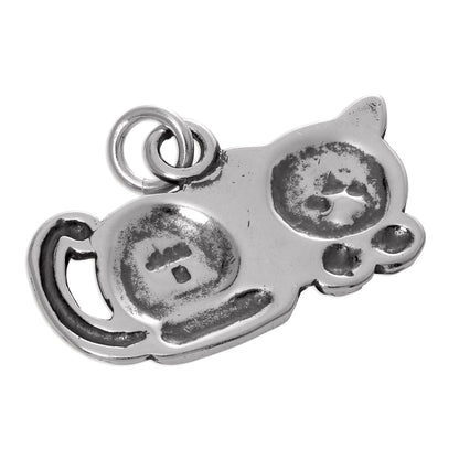 Sterling Silver Fat Cat Charm