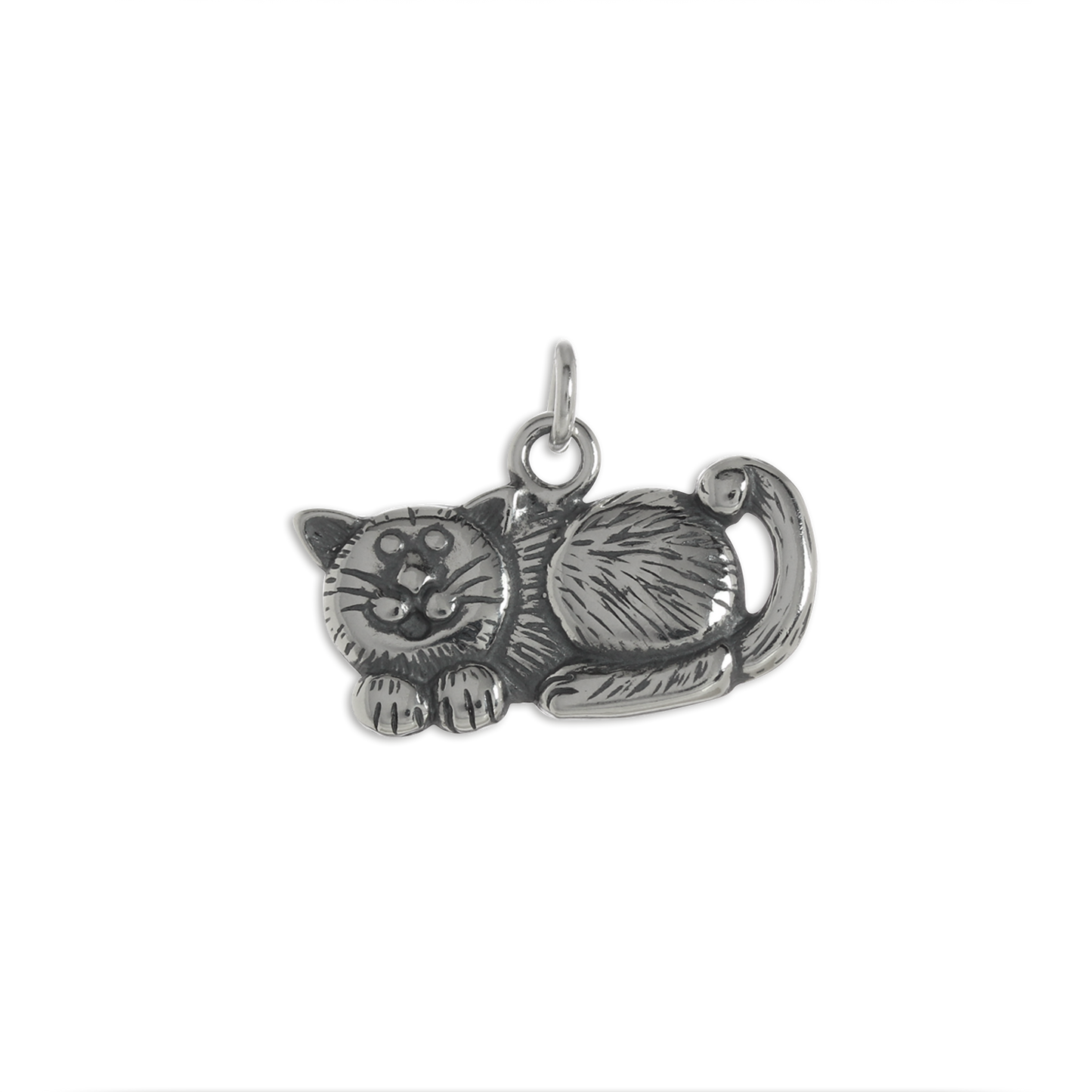 Sterling Silver Fat Cat Charm