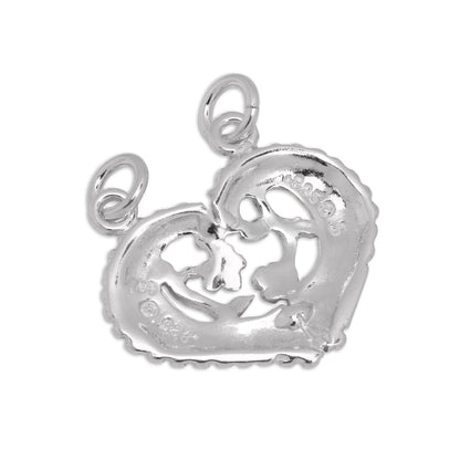 Sterling Silver Mother & Daughter Heart Charms