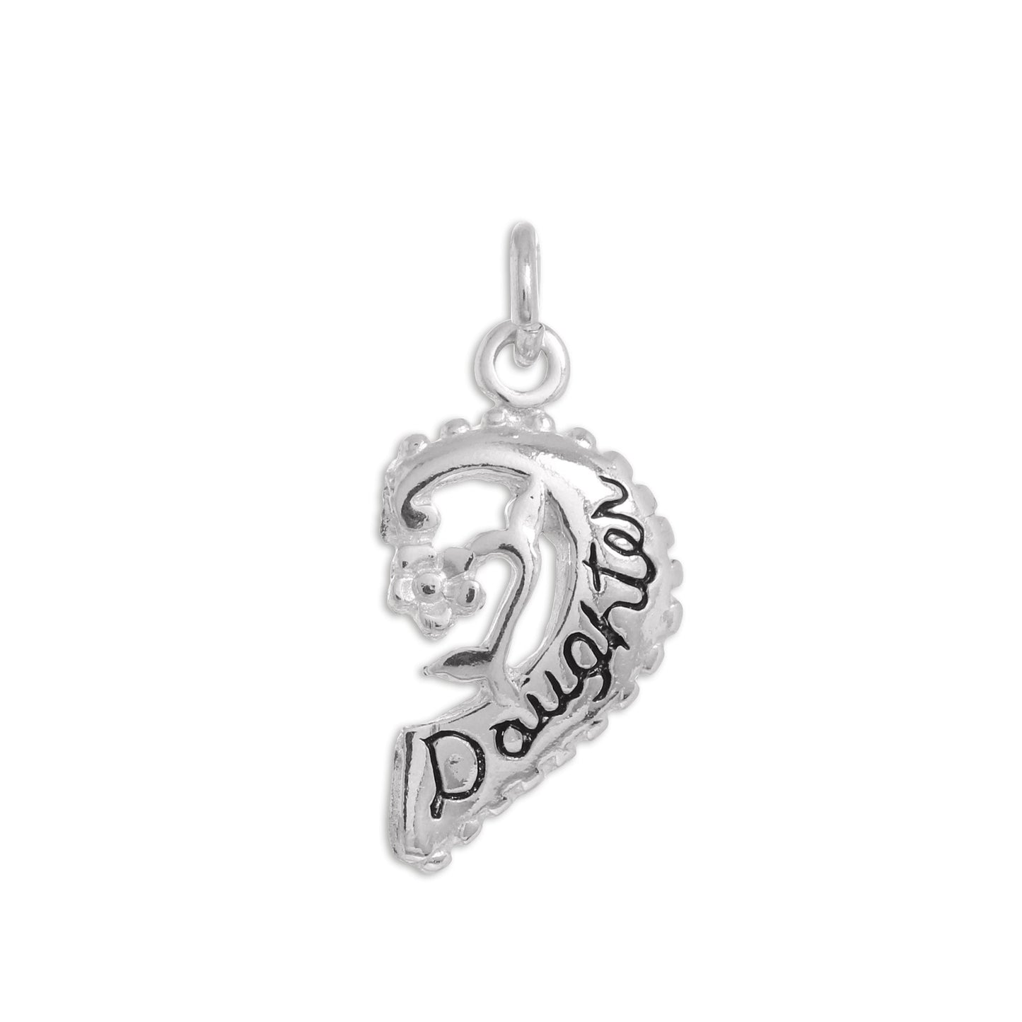 Sterling Silver Mother & Daughter Heart Charms
