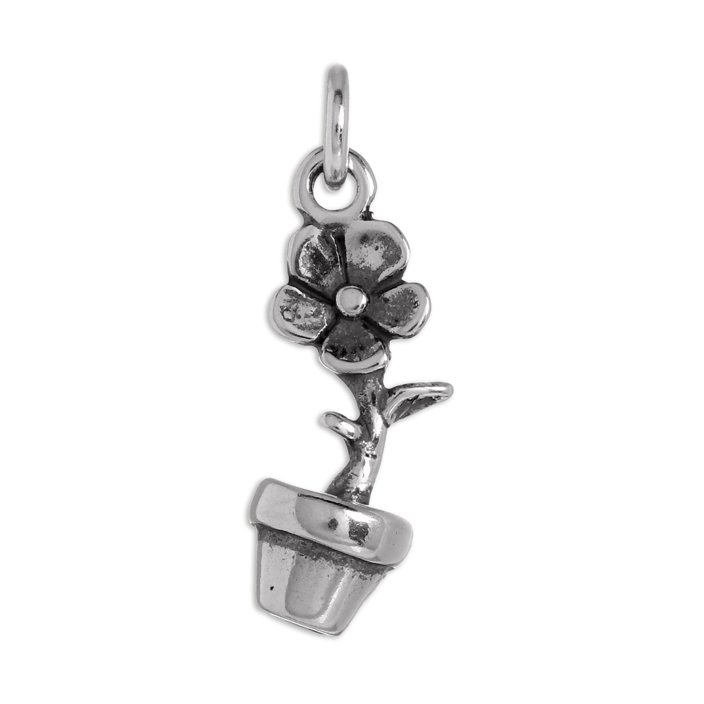 Sterling Silver Flower in a Pot Charm