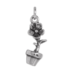 Sterling Silver Flower in a Pot Charm
