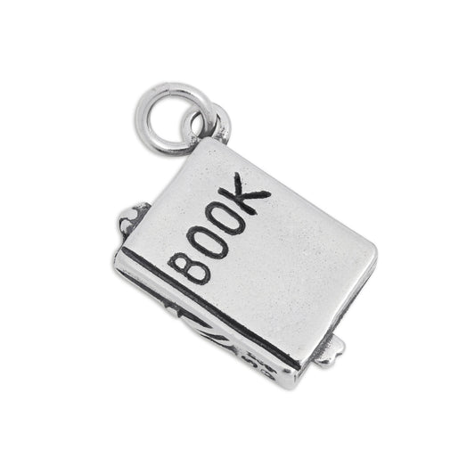 Sterling Silver Book Charm