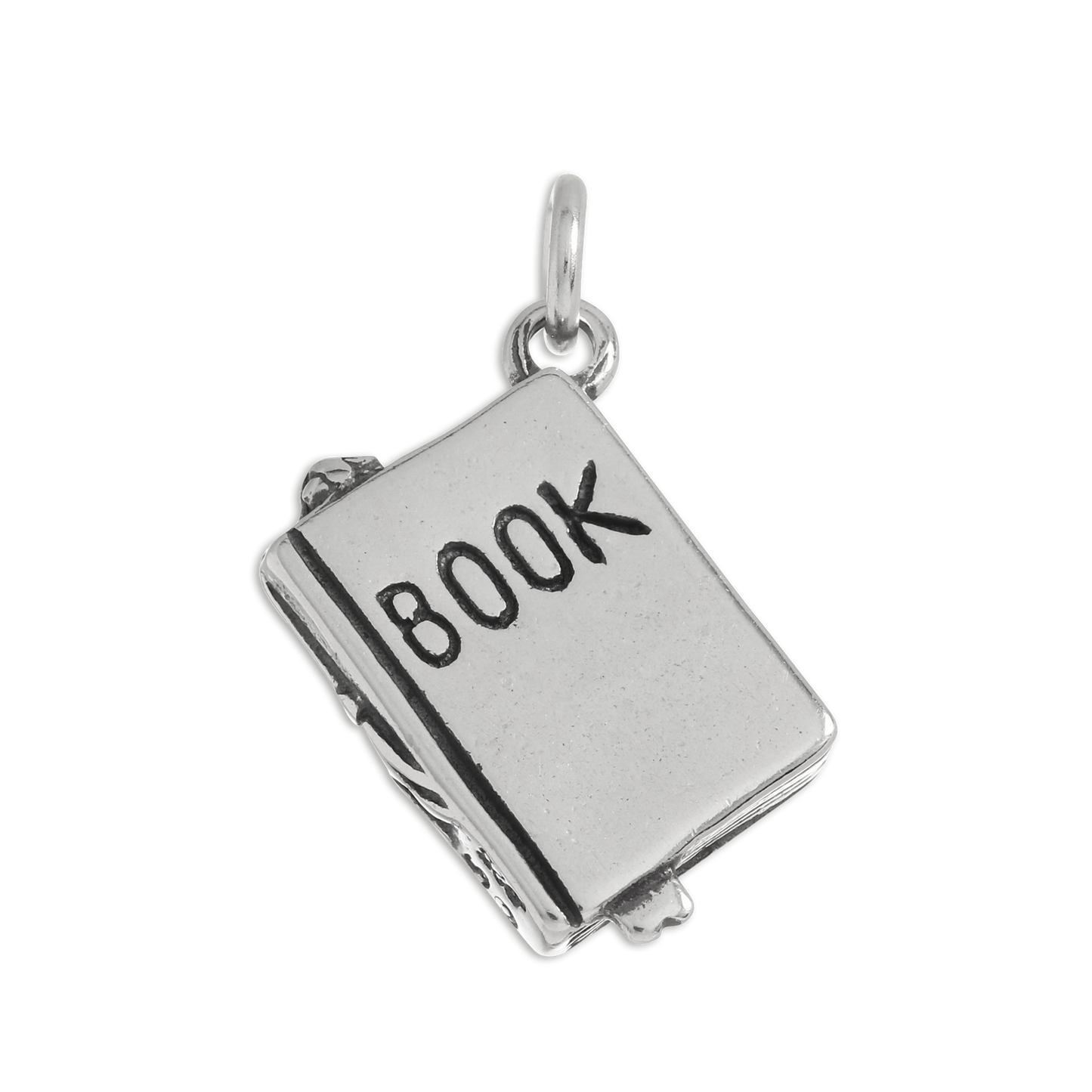 Sterling Silver Book Charm