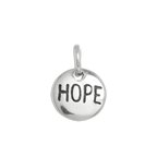 Sterling Silver Round Hope Charm