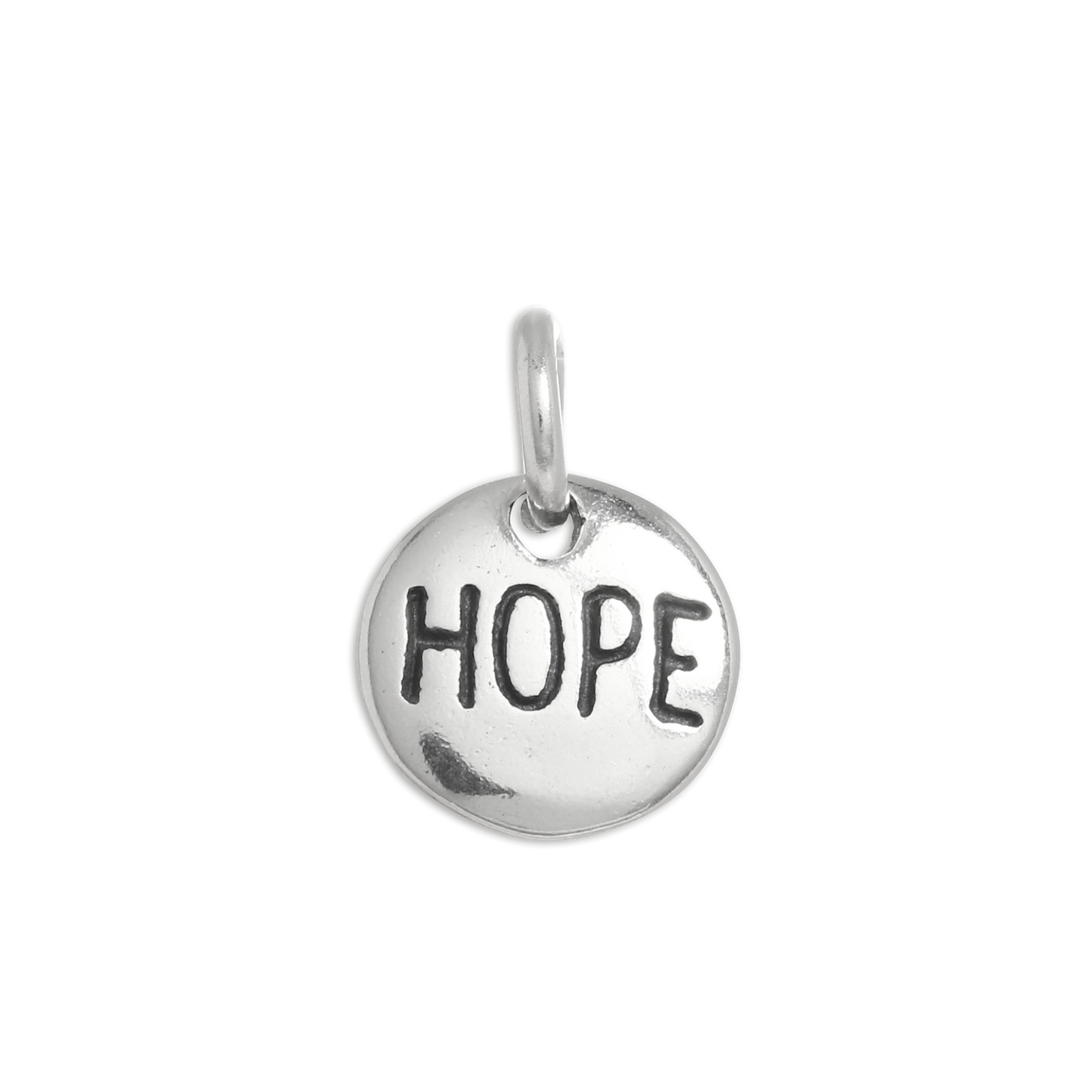 Sterling Silver Round Hope Charm