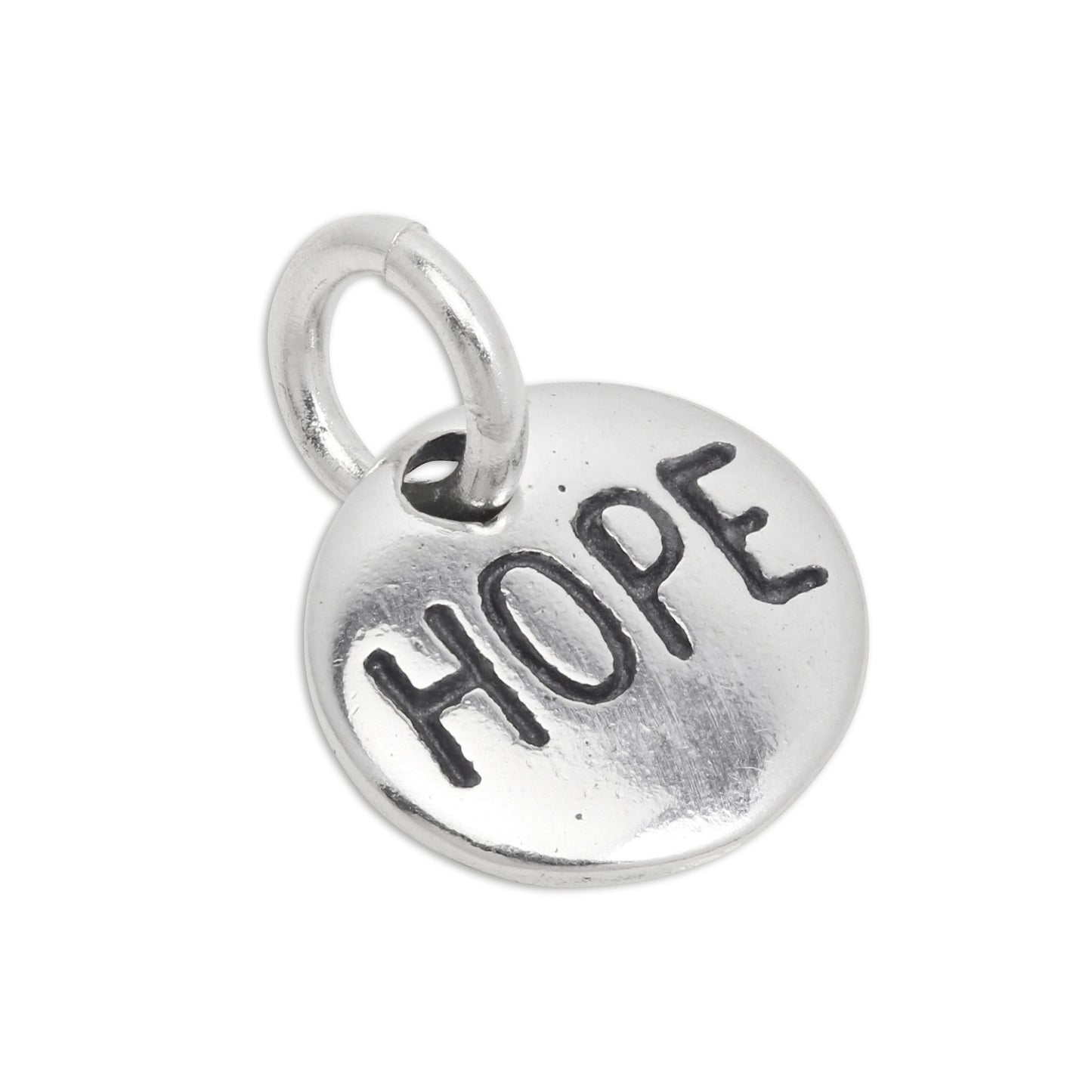 Sterling Silver Round Hope Charm