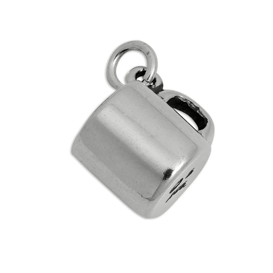 Sterling Silver 3D Coffee Mug Charm
