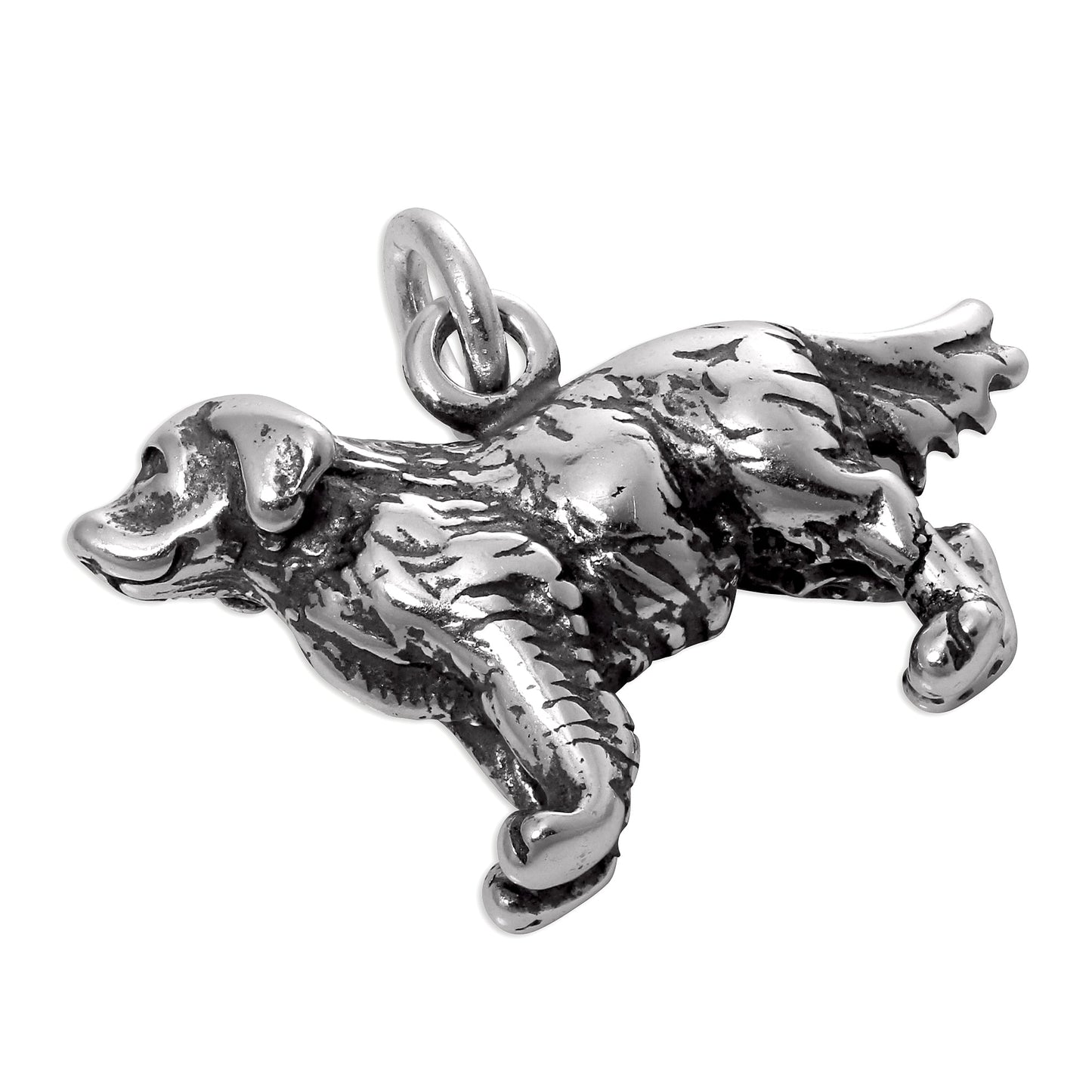 Sterling Silver Golden Retriever Dog Charm