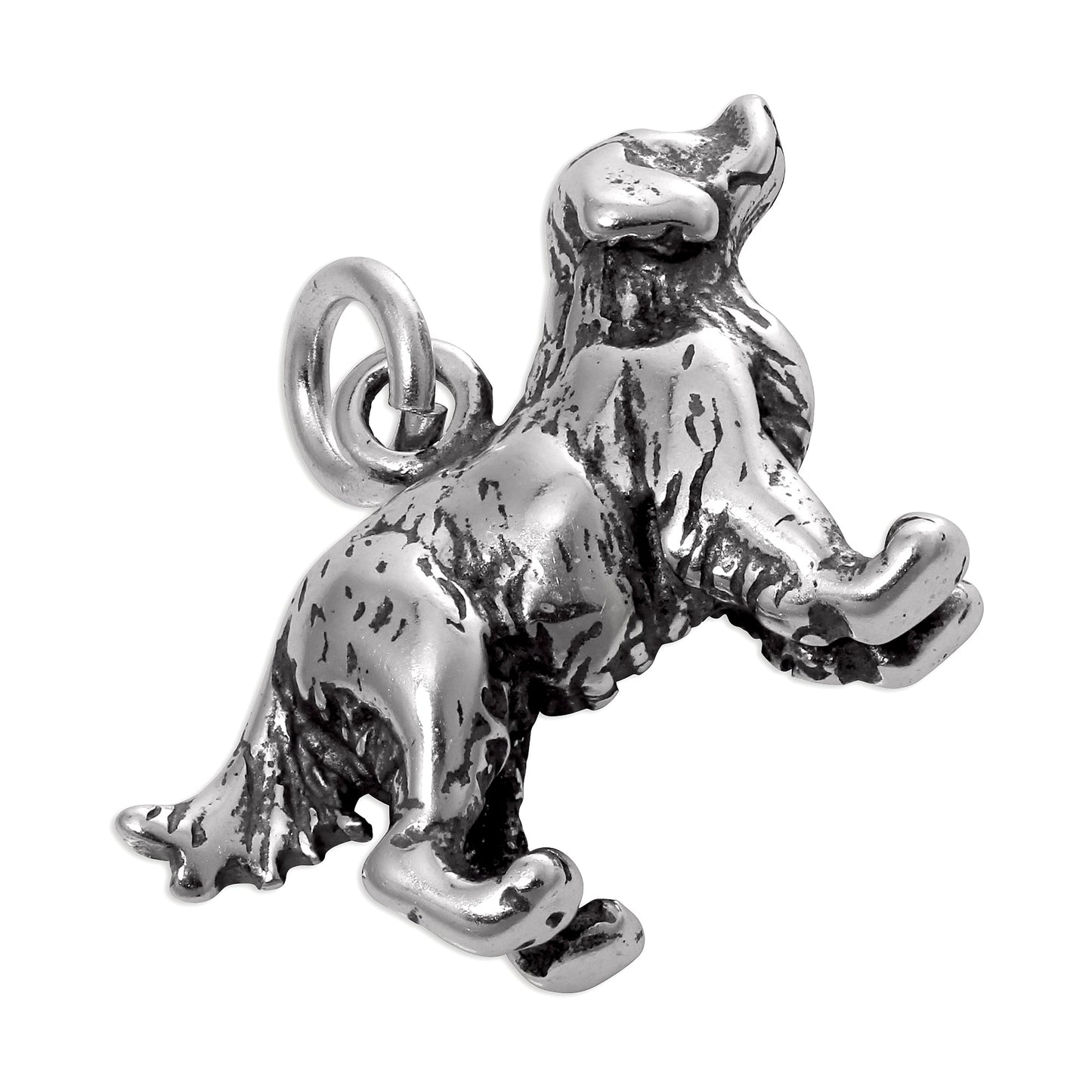 Sterling Silver Golden Retriever Dog Charm
