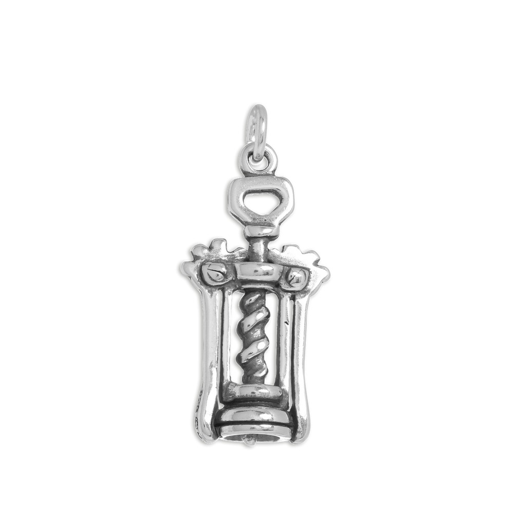 Sterling Silver Corkscrew Charm