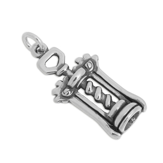 Sterling Silver Corkscrew Charm