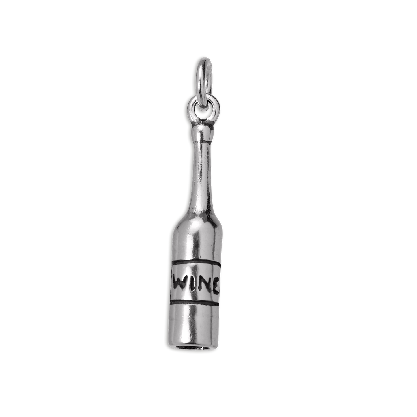 Sterling Silver Wine Bottle Charm