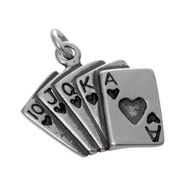 Sterling Silver Playing Cards Charms