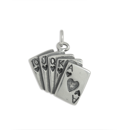 Sterling Silver Playing Cards Charms