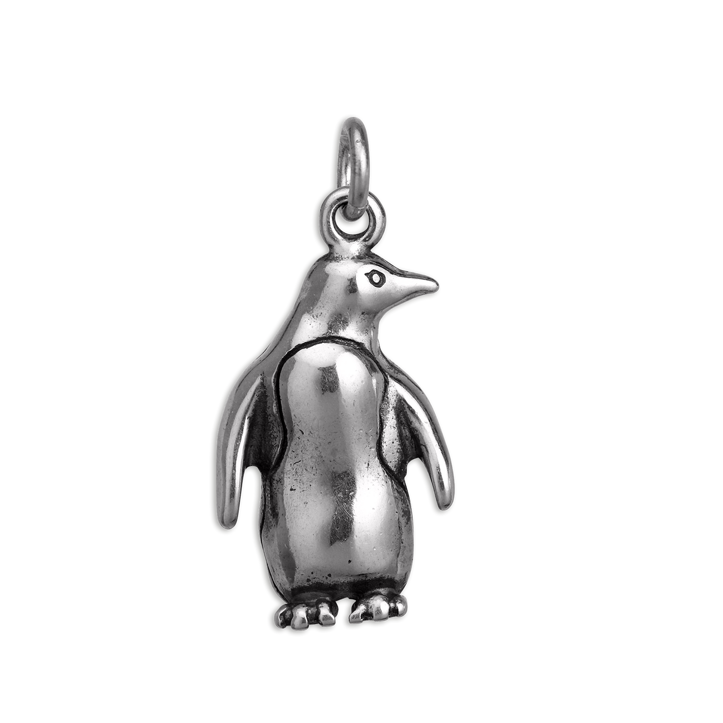 Sterling Silver Hollow Penguin Charm