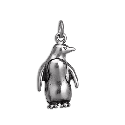 Sterling Silver Hollow Penguin Charm