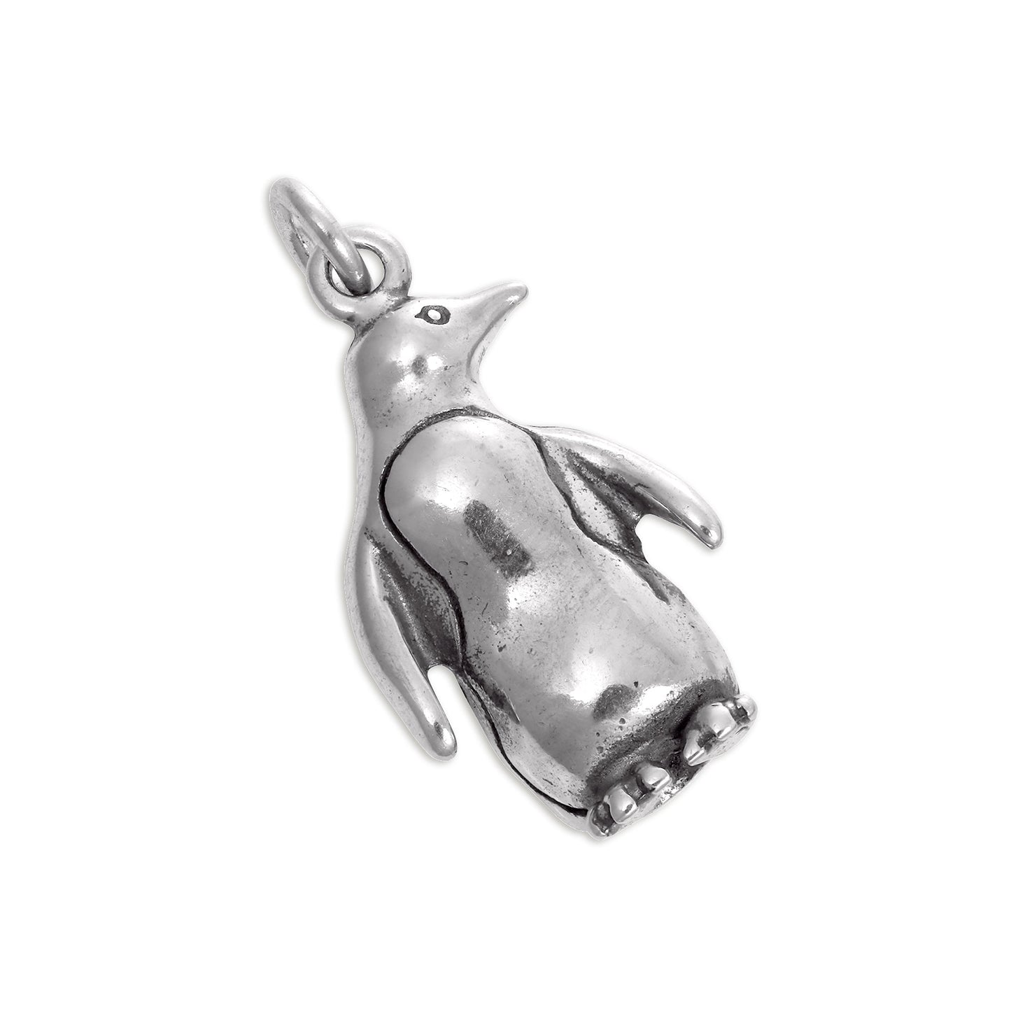 Sterling Silver Hollow Penguin Charm