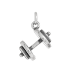 Sterling Silver Dumbbell Weights Charm