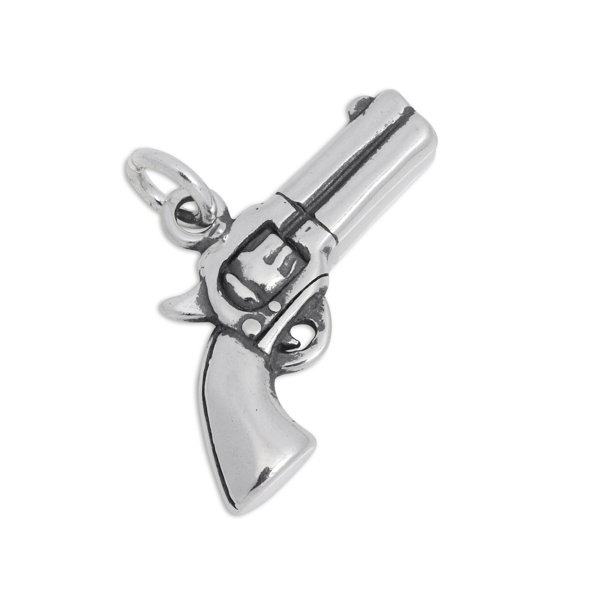 Sterling Silver Revolver Gun Charm | TheCharmWorks