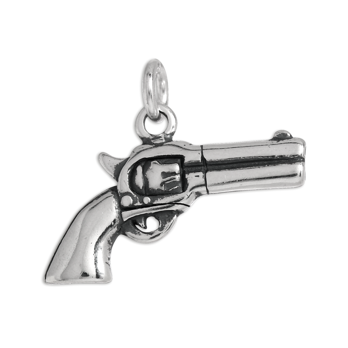 Sterling Silver Revolver Gun Charm