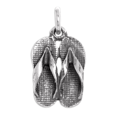 Sterling Silver Pair of Sandals Charms