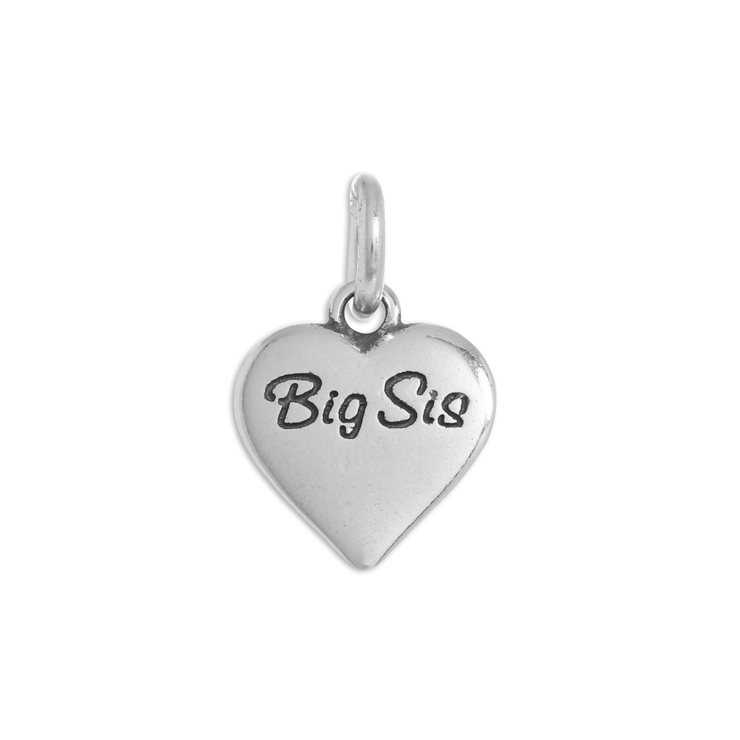 Sterling Silver Big Sister Heart Charm