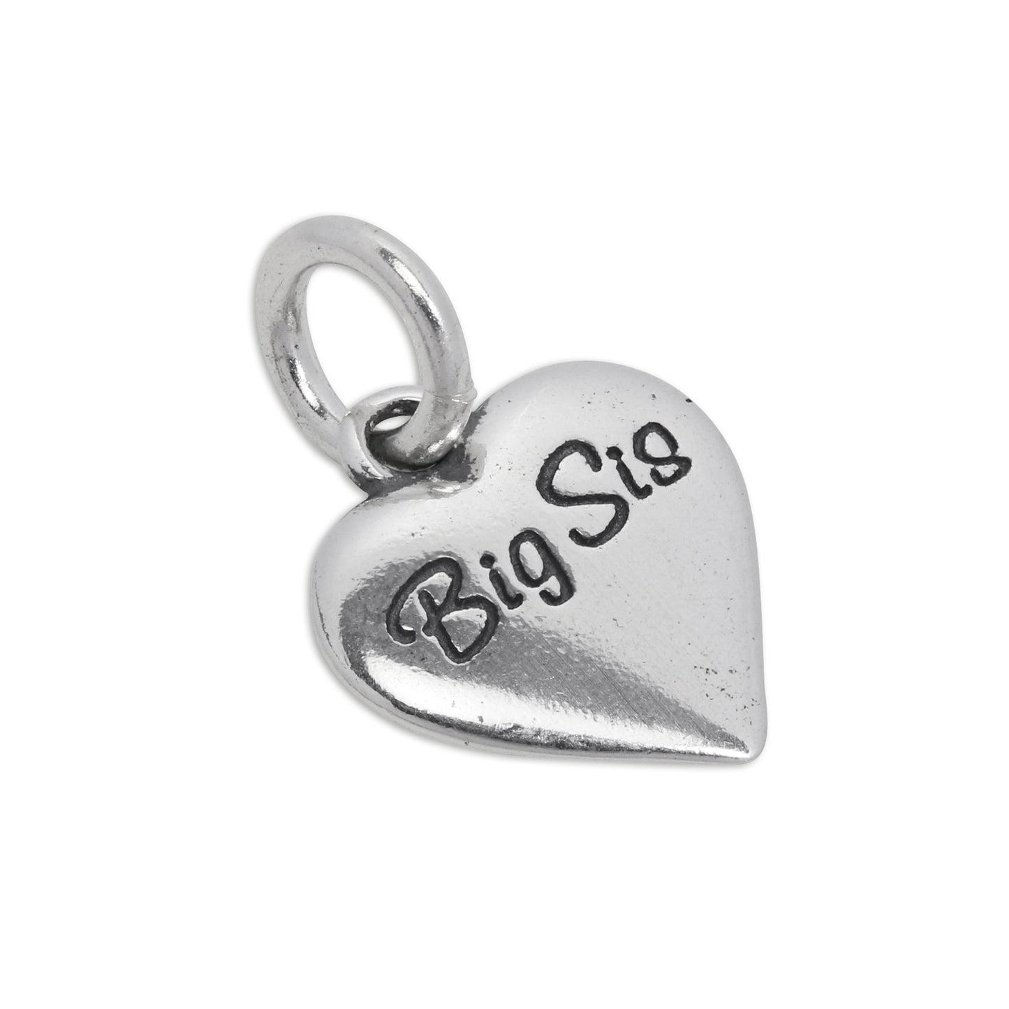 Sterling Silver Big Sister Heart Charm