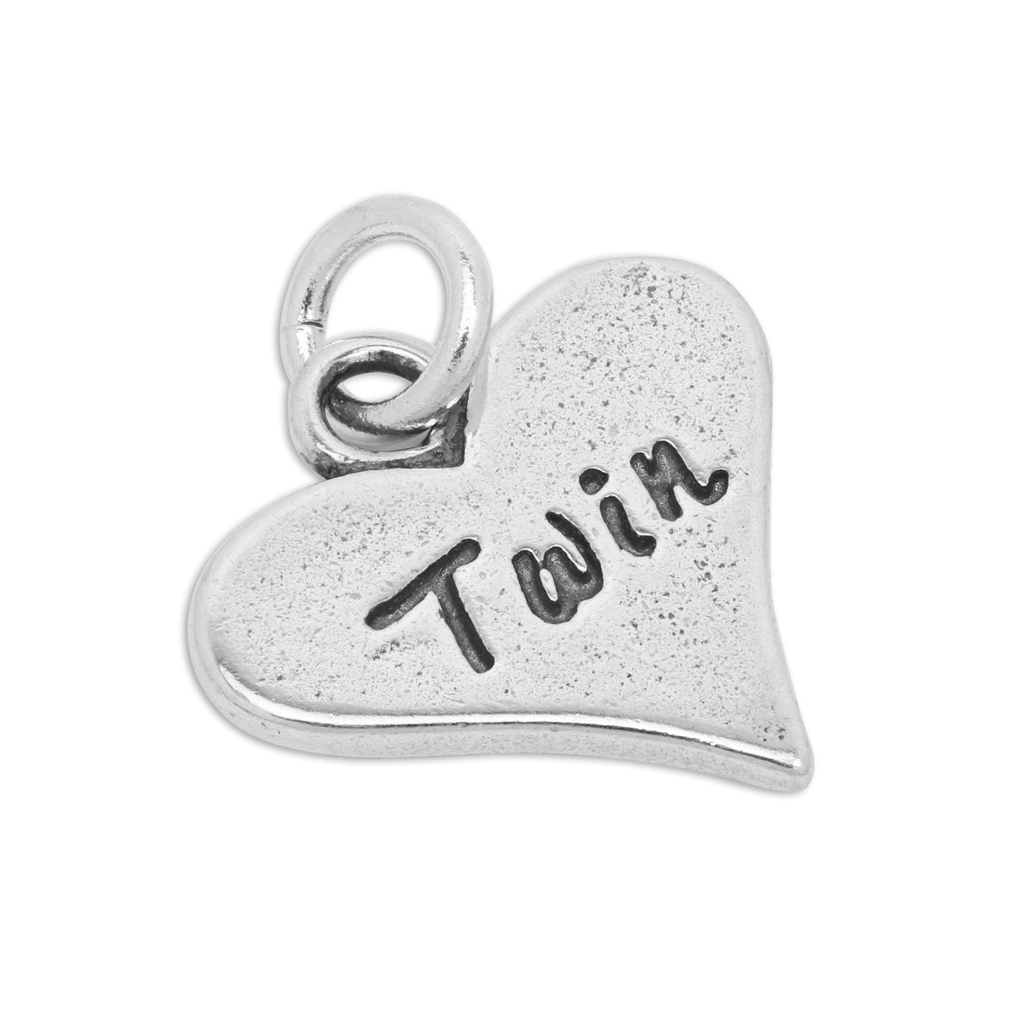 Sterling Silver Twin Heart Charm