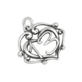 Sterling Silver Filgree Open Heart 13th Birthday Charm