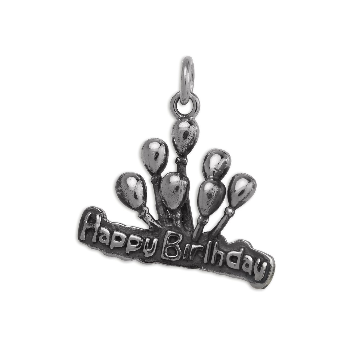 Sterling Silver Happy Birthday Balloons Charm