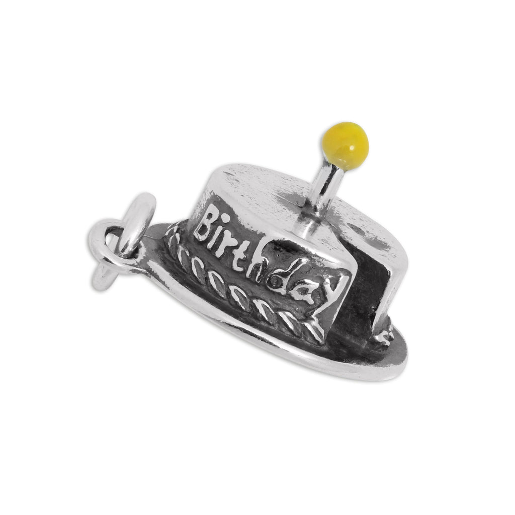 Sterling Silver & Enamel Birthday Cake Charm
