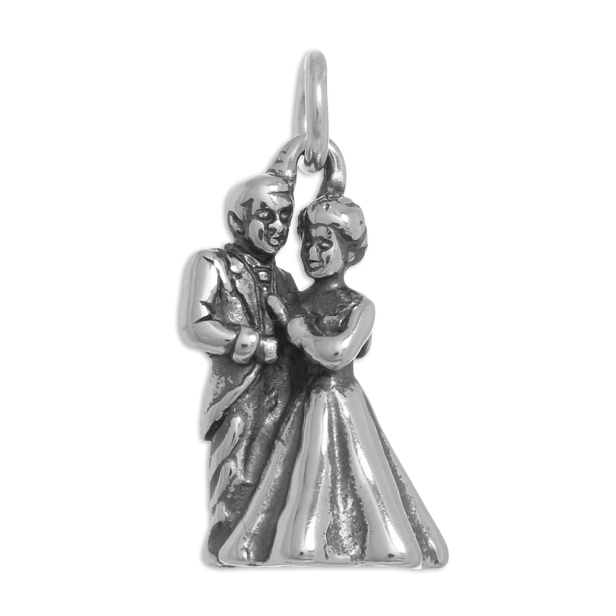 Sterling Silver Bride & Groom Charm