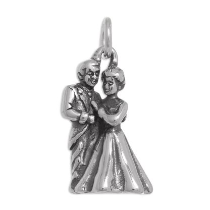 Sterling Silver Bride & Groom Charm