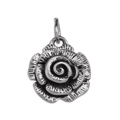 Sterling Silver Rose Bud Charm