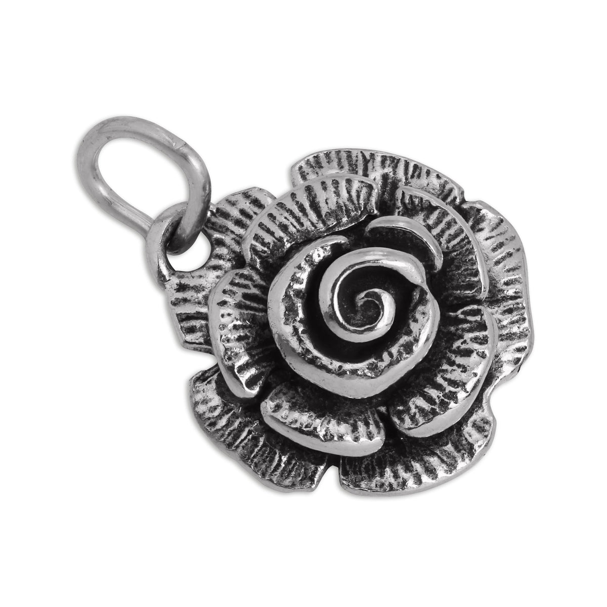 Sterling Silver Rose Bud Charm