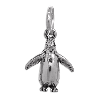 Tiny Sterling Silver Penguin Charm