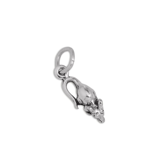 Tiny Sterling Silver Mouse Charm