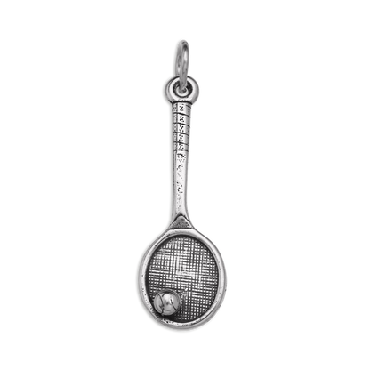 Sterling Silver Tennis Racket Charm